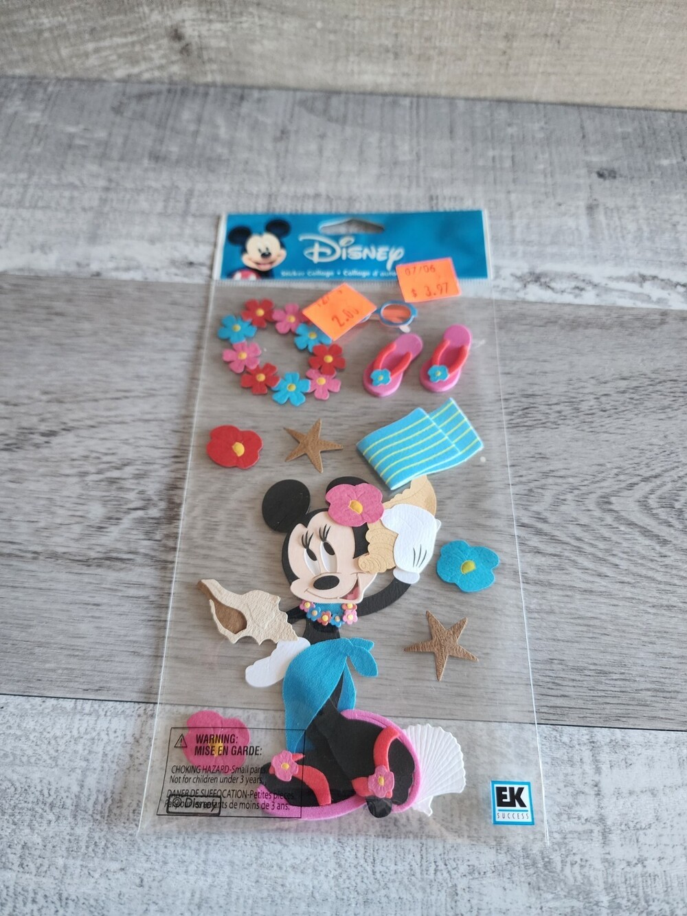 Disney Jolee's Scrapbooking Stickers - Tropical Minnie Beach NEW Retired #39